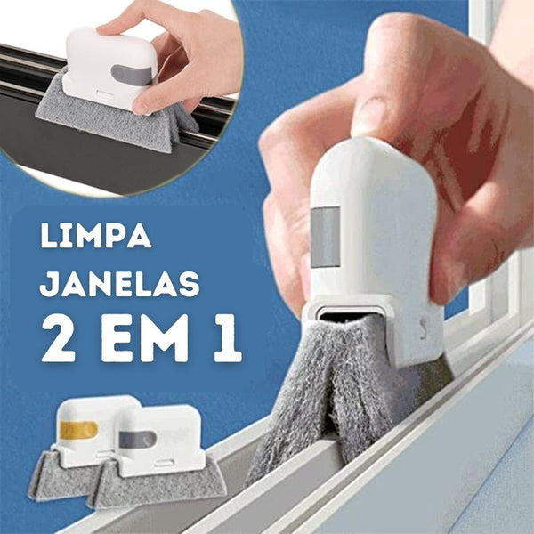 Escova Clean 2 em 1 - Limpa Janelas e trilhos